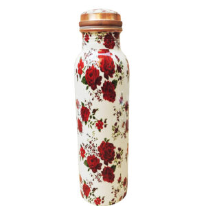 Copper Water Bottle Meena Printed Pure Copper Bottle
