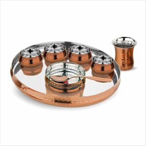 Hammered Copper Thali Set